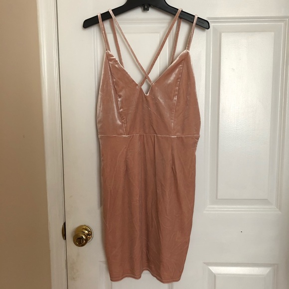 Forever 21 Pink Velvet Dress - Picture 1 of 6